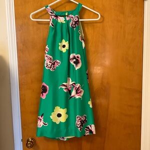 J. Crew Green Halter Sundress for Wedding Guest